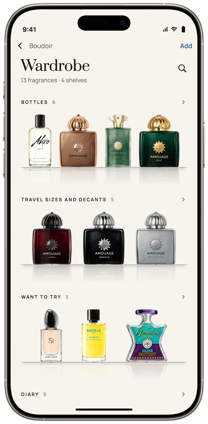 Boudoir: the wardrobe on shelves